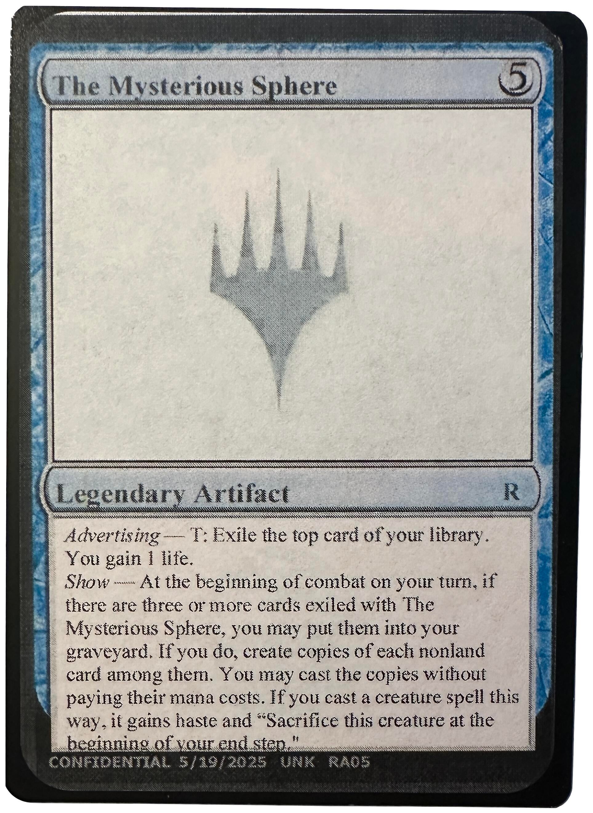 Image for The Mysterious Sphere (Un-Known Event Playtest Cards) - Magic: The Gathering