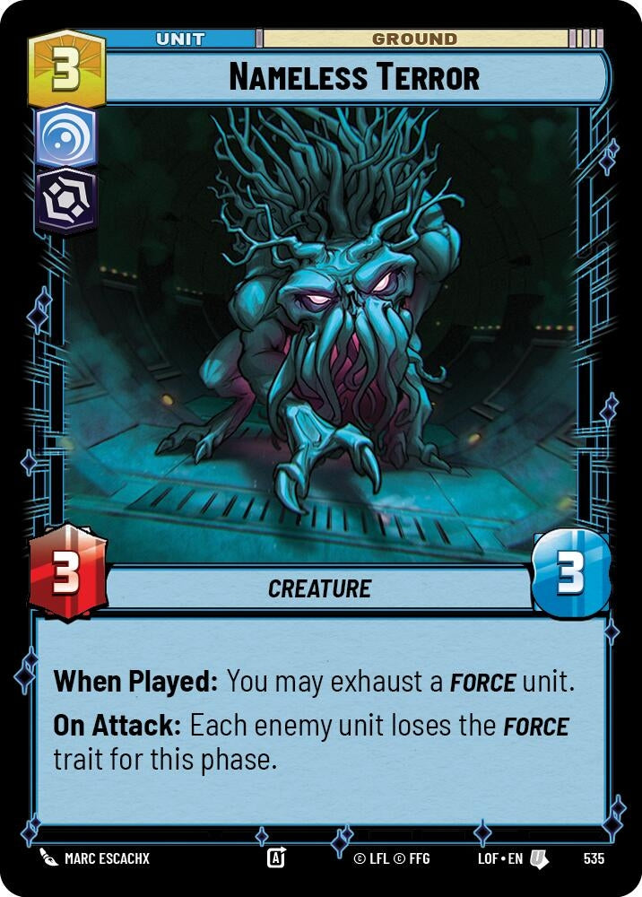 Image for Nameless Terror (Foil) (535) (Legends of the Force) - Star Wars: Unlimited