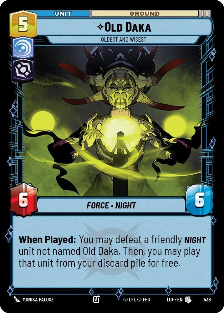 Image for Old Daka - Oldest and Wisest (Foil) (538) (Legends of the Force) - Star Wars: Unlimited