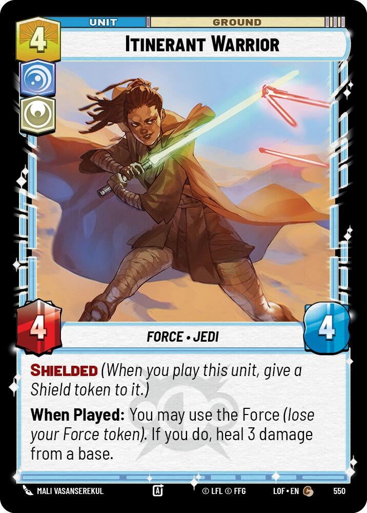 Image for Itinerant Warrior (Foil) (550) (Legends of the Force) - Star Wars: Unlimited