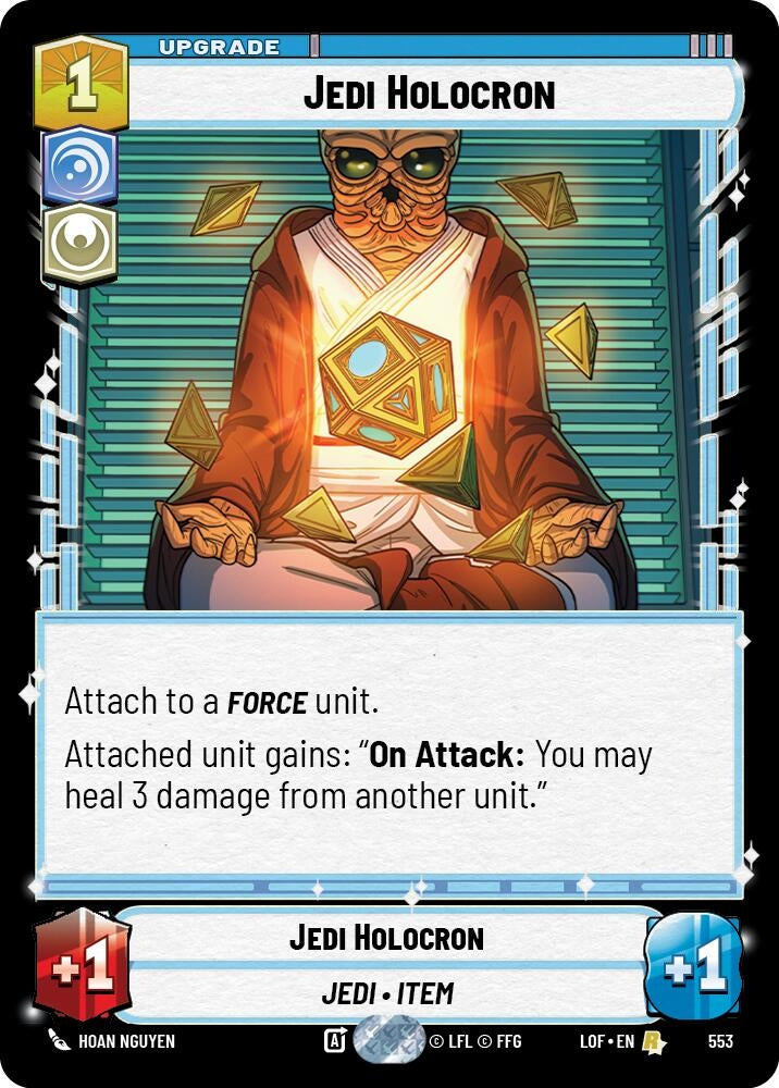 Image for Jedi Holocron (Foil) (553) (Legends of the Force) - Star Wars: Unlimited
