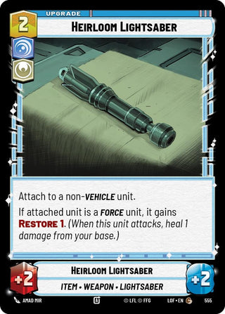 Image for Heirloom Lightsaber (Foil) (555) (Legends of the Force) - Star Wars: Unlimited