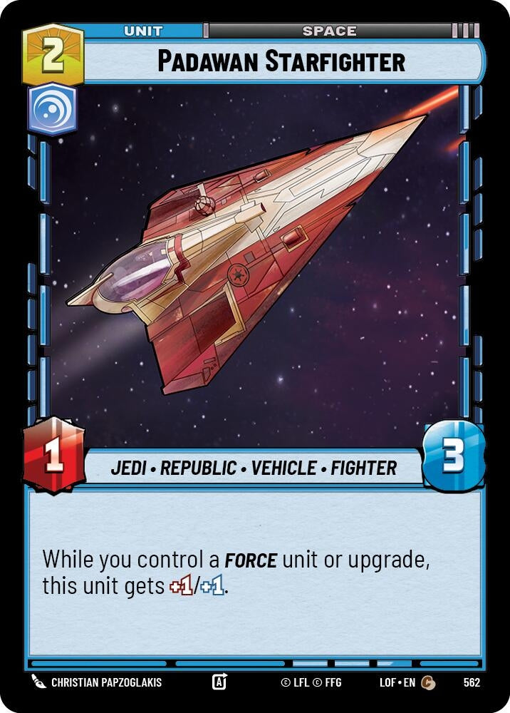 Image for Padawan Starfighter (Foil) (562) (Legends of the Force) - Star Wars: Unlimited