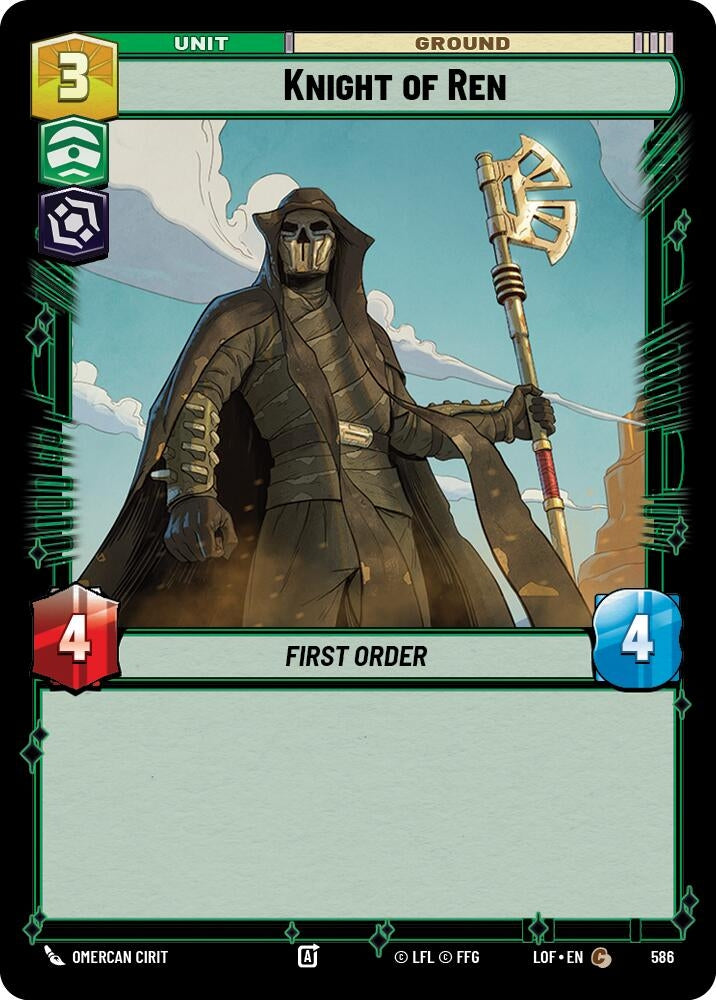 Image for Knight of Ren (Foil) (586) (Legends of the Force) - Star Wars: Unlimited