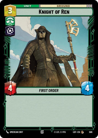 Image for Knight of Ren (Foil) (586) (Legends of the Force) - Star Wars: Unlimited