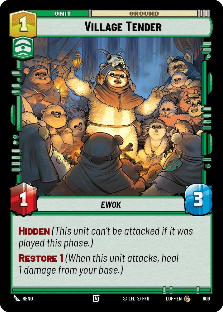 Image for Village Tender (Foil) (609) (Legends of the Force) - Star Wars: Unlimited