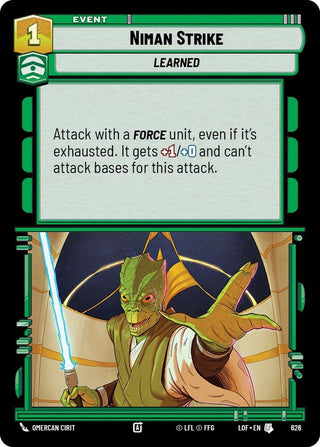 Image for Niman Strike (Foil) (626) (Legends of the Force) - Star Wars: Unlimited
