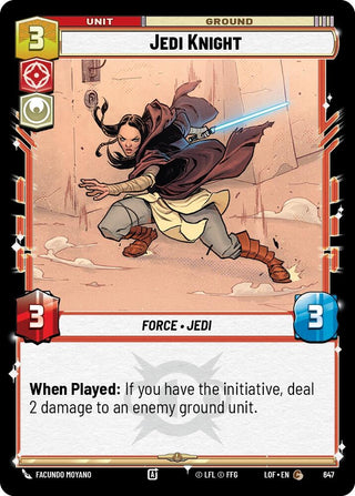 Image for Jedi Knight (Foil) (647) (Legends of the Force) - Star Wars: Unlimited