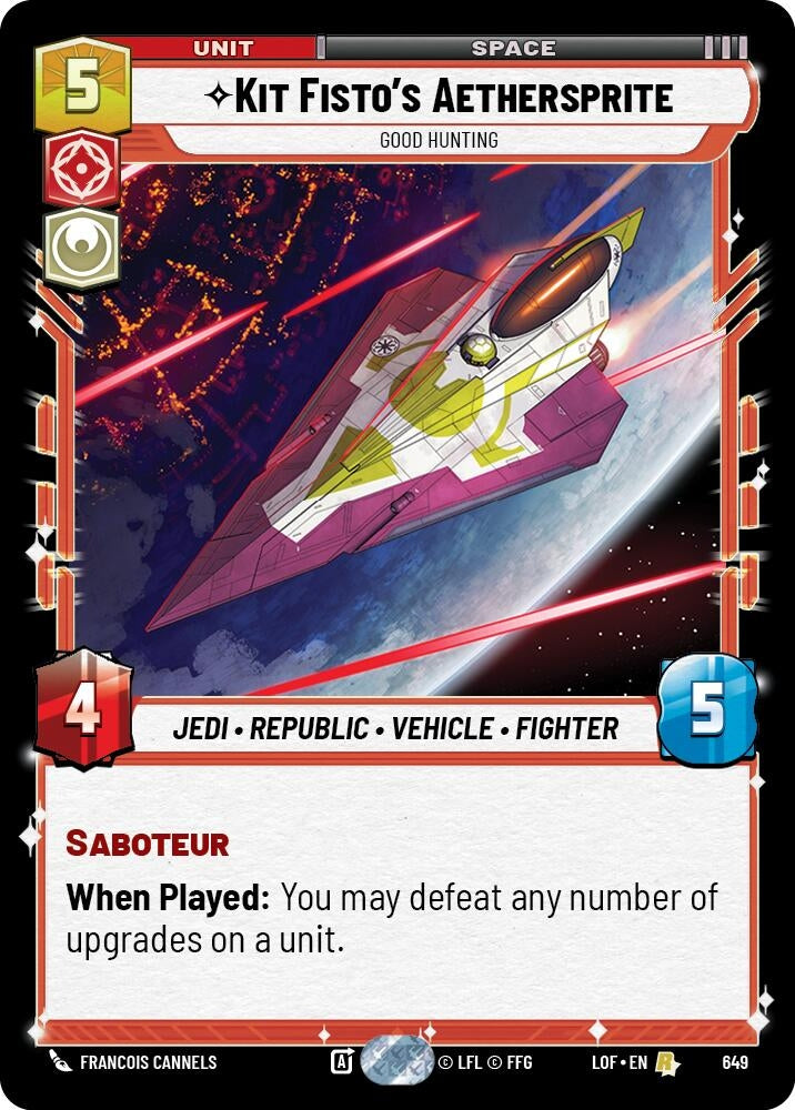 Image for Kit Fisto's Aethersprite - Good Hunting (Foil) (649) (Legends of the Force) - Star Wars: Unlimited