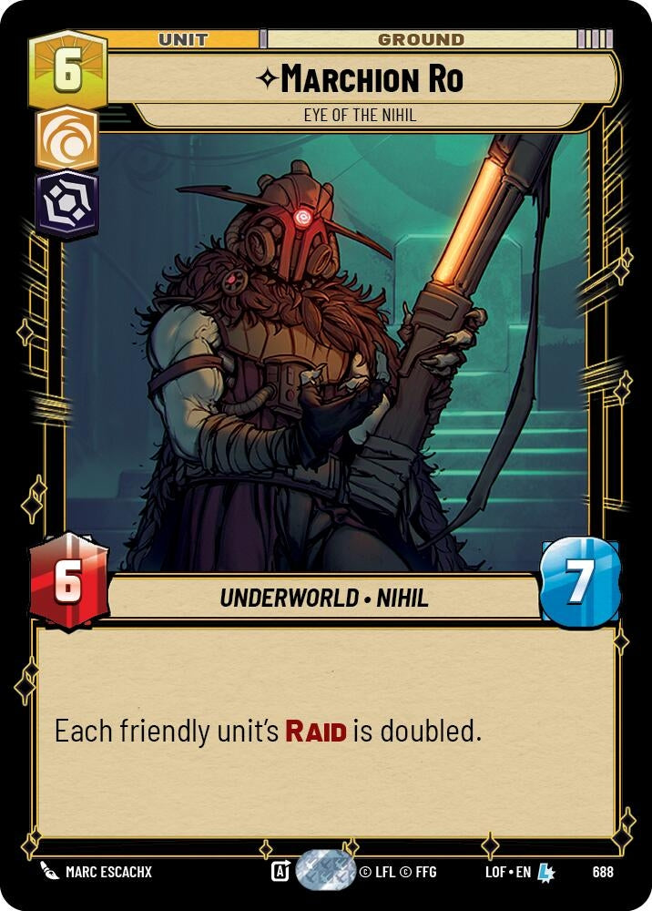 Image for Marchion Ro - Eye of the Nihil (Foil) (688) (Legends of the Force) - Star Wars: Unlimited