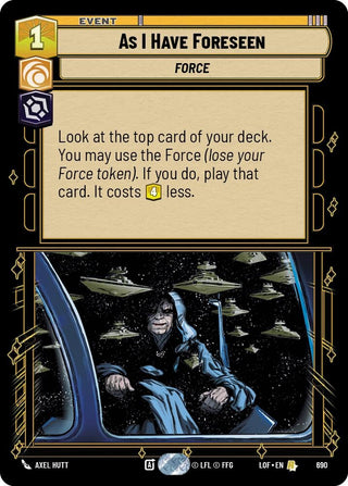Image for As I Have Foreseen (Foil) (690) (Legends of the Force) - Star Wars: Unlimited
