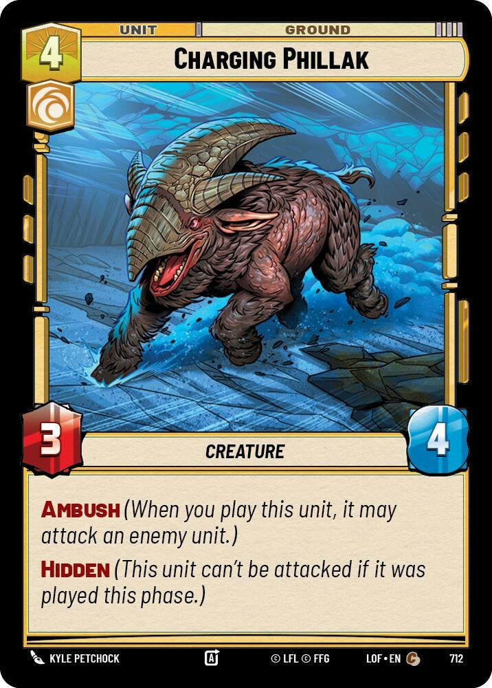 Image for Charging Phillak (Foil) (712) (Legends of the Force) - Star Wars: Unlimited