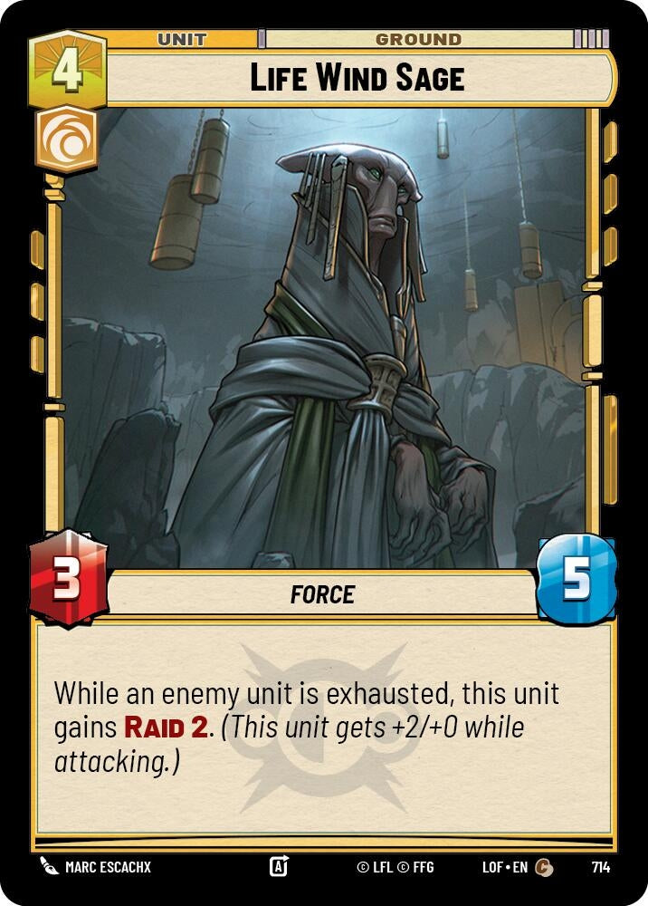 Image for Life Wind Sage (Foil) (714) (Legends of the Force) - Star Wars: Unlimited