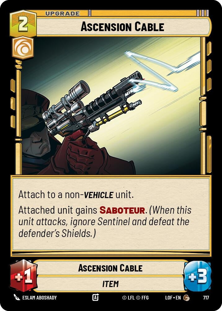 Image for Ascension Cable (Foil) (717) (Legends of the Force) - Star Wars: Unlimited
