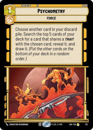 Image for Psychometry (Foil) (721) (Legends of the Force) - Star Wars: Unlimited