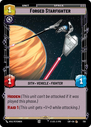 Image for Forged Starfighter (Foil) (730) (Legends of the Force) - Star Wars: Unlimited