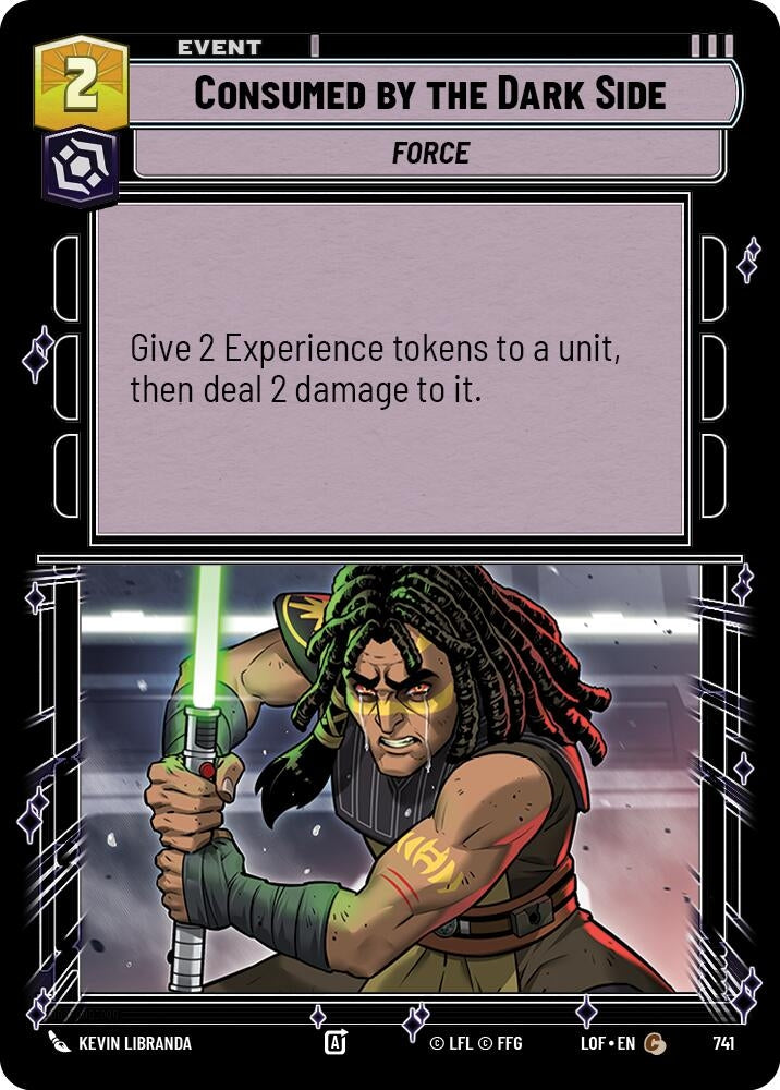 Image for Consumed by the Dark Side (Foil) (741) (Legends of the Force) - Star Wars: Unlimited