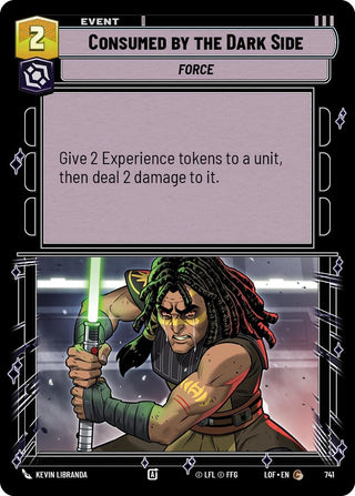Image for Consumed by the Dark Side (Foil) (741) (Legends of the Force) - Star Wars: Unlimited