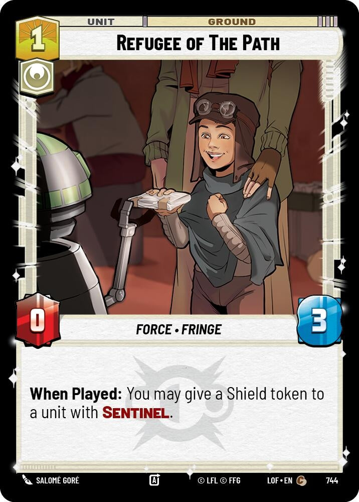 Image for Refugee of The Path (Foil) (744) (Legends of the Force) - Star Wars: Unlimited