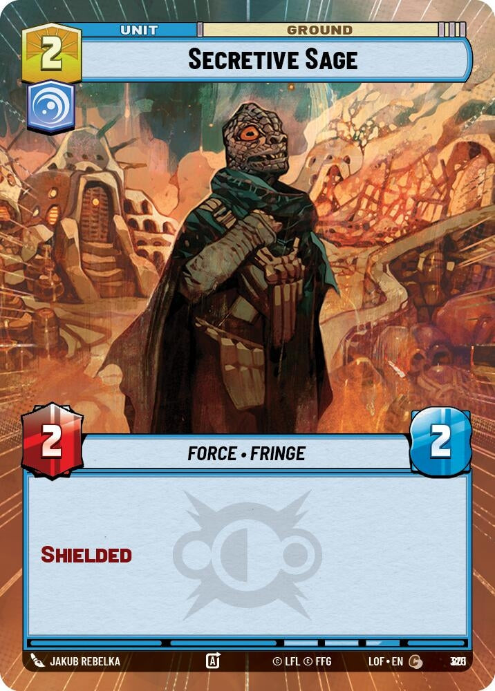 Image for Secretive Sage (Hyperspace Foil) (801) (Legends of the Force) - Star Wars: Unlimited
