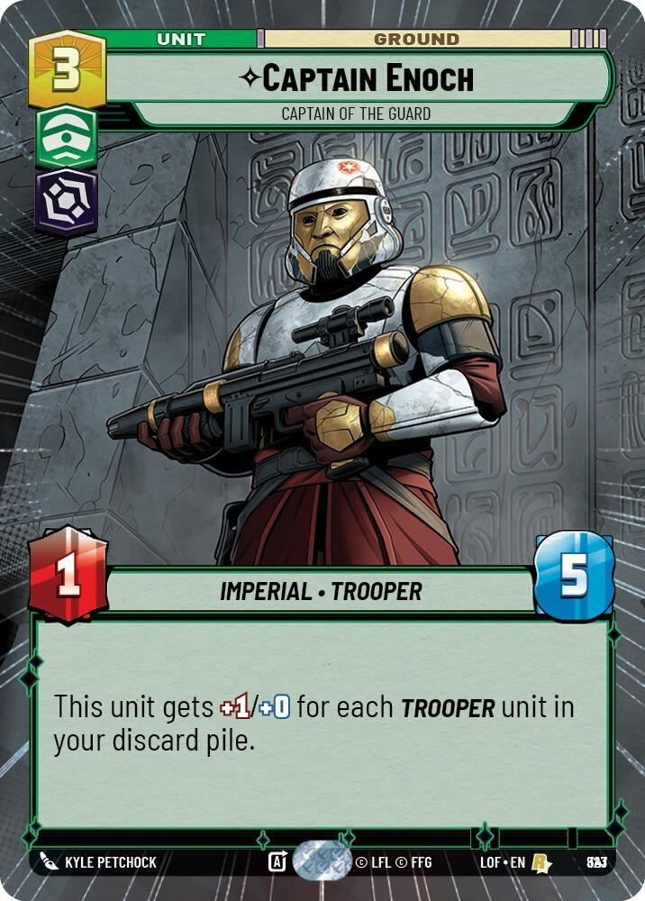 Image for Captain Enoch - Captain of the Guard (Hyperspace Foil) (823) (Legends of the Force) - Star Wars: Unlimited