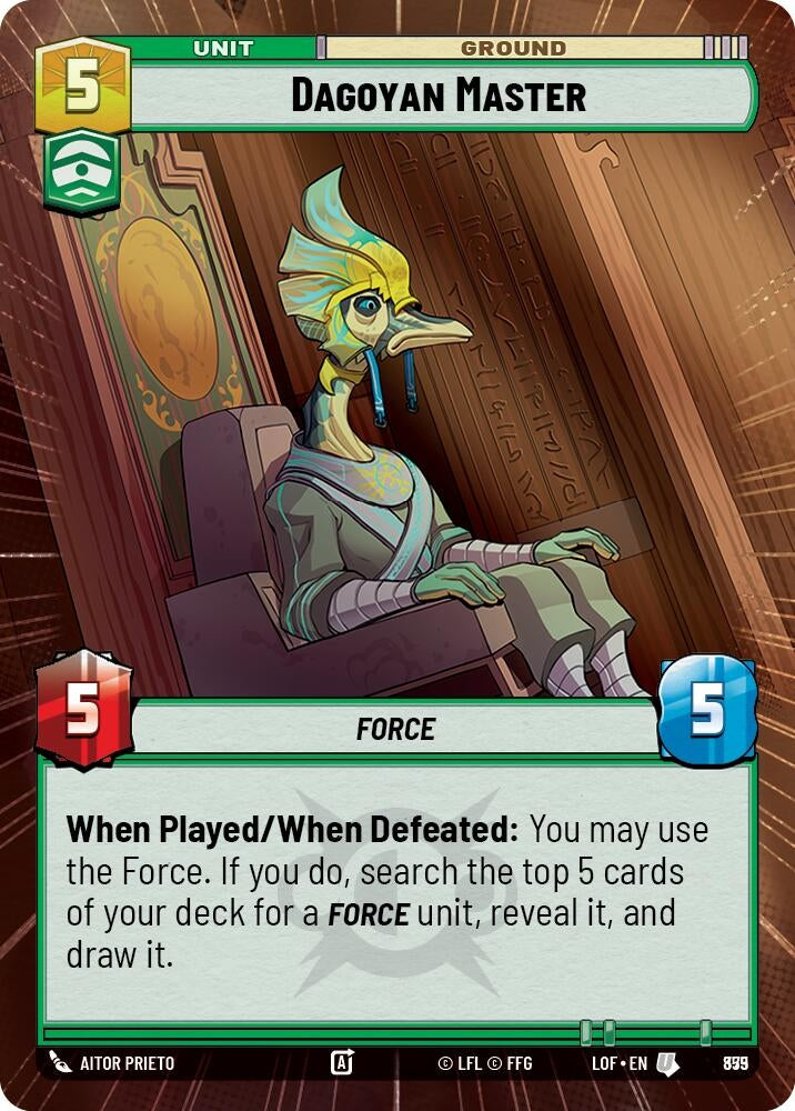 Image for Dagoyan Master (Hyperspace Foil) (855) (Legends of the Force) - Star Wars: Unlimited