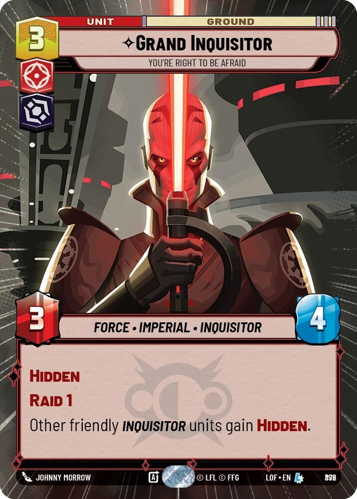 Image for Grand Inquisitor - You're Right to Be Afraid (Hyperspace Foil) (872) (Legends of the Force) - Star Wars: Unlimited