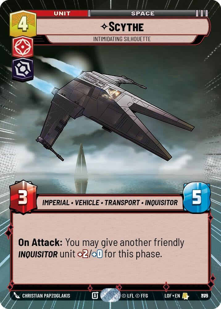 Image for Scythe - Intimidating Silhouette (Hyperspace Foil) (875) (Legends of the Force) - Star Wars: Unlimited