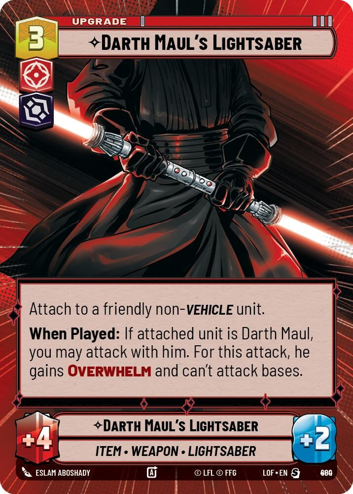Image for Darth Maul's Lightsaber (Hyperspace Foil) (880) (Legends of the Force) - Star Wars: Unlimited