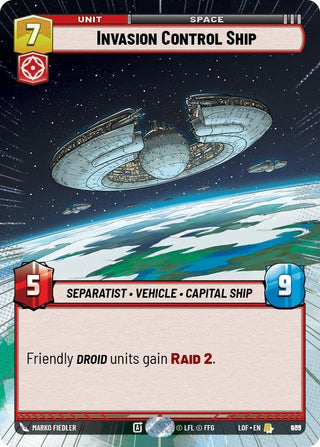 Image for Invasion Control Ship (Hyperspace Foil) (909) (Legends of the Force) - Star Wars: Unlimited