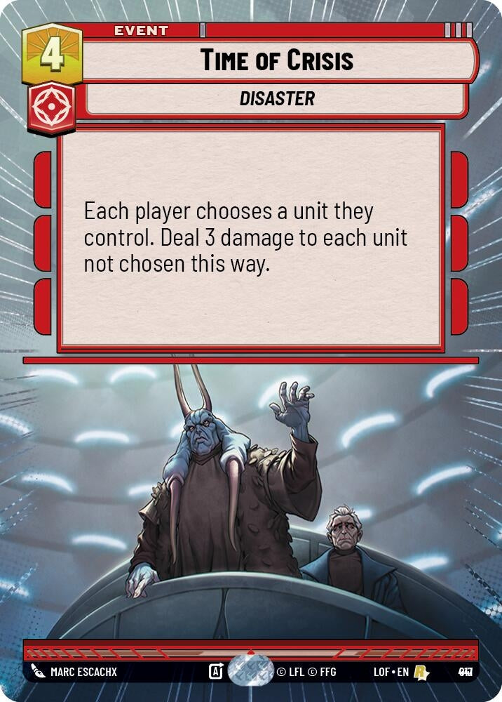 Image for Time of Crisis (Hyperspace Foil) (917) (Legends of the Force) - Star Wars: Unlimited