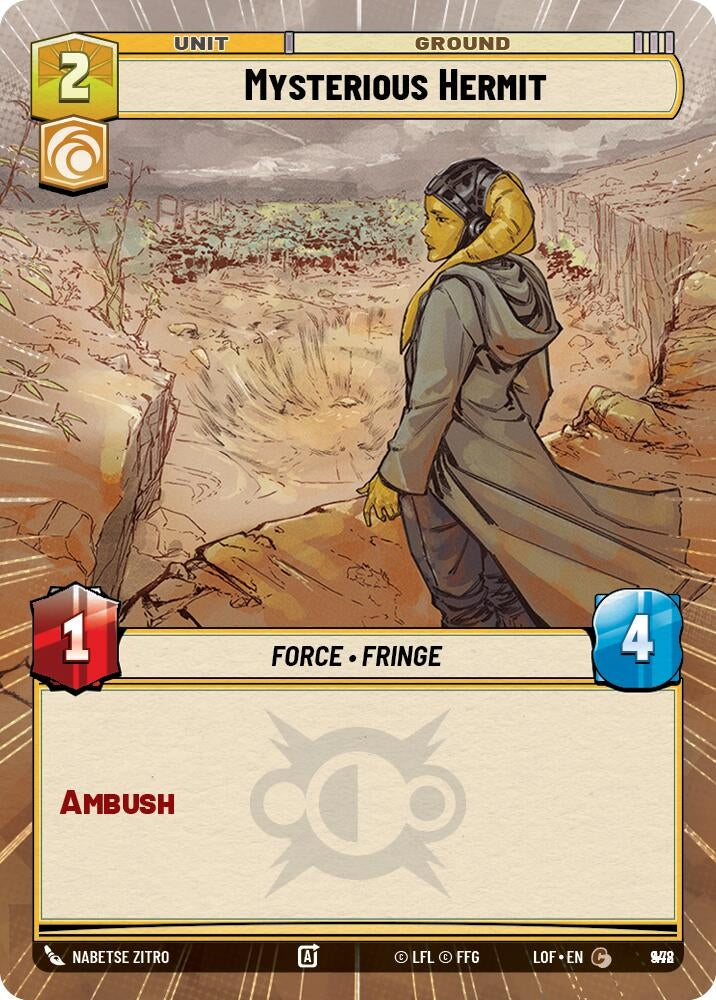 Image for Mysterious Hermit (Hyperspace Foil) (948) (Legends of the Force) - Star Wars: Unlimited