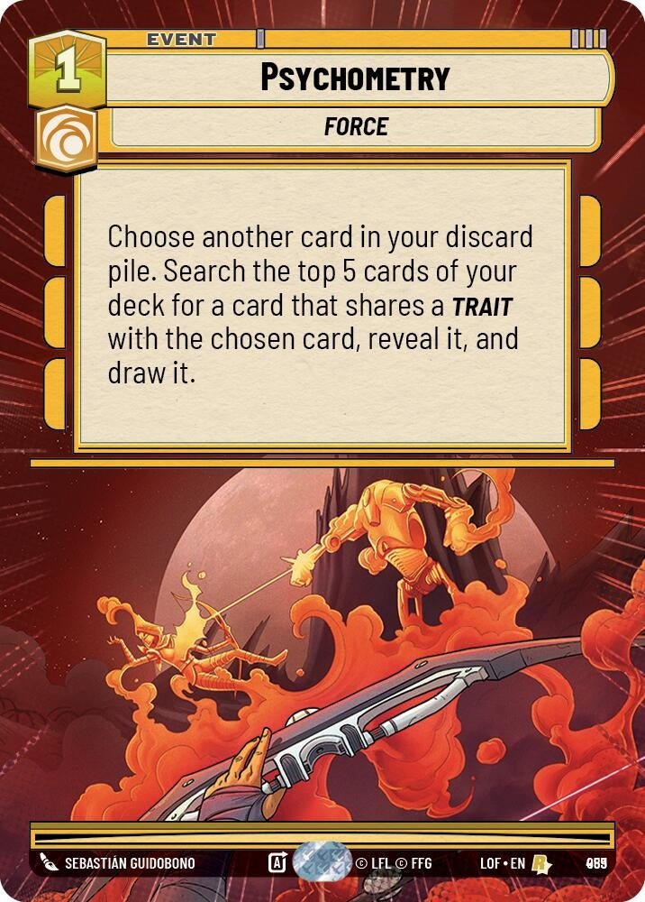 Image for Psychometry (Hyperspace Foil) (959) (Legends of the Force) - Star Wars: Unlimited