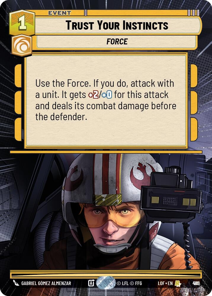 Image for Trust Your Instincts (Hyperspace Foil) (961) (Legends of the Force) - Star Wars: Unlimited