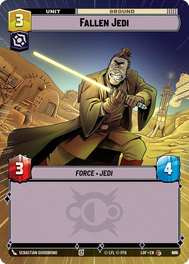 Image for Fallen Jedi (Hyperspace Foil) (970) (Legends of the Force) - Star Wars: Unlimited