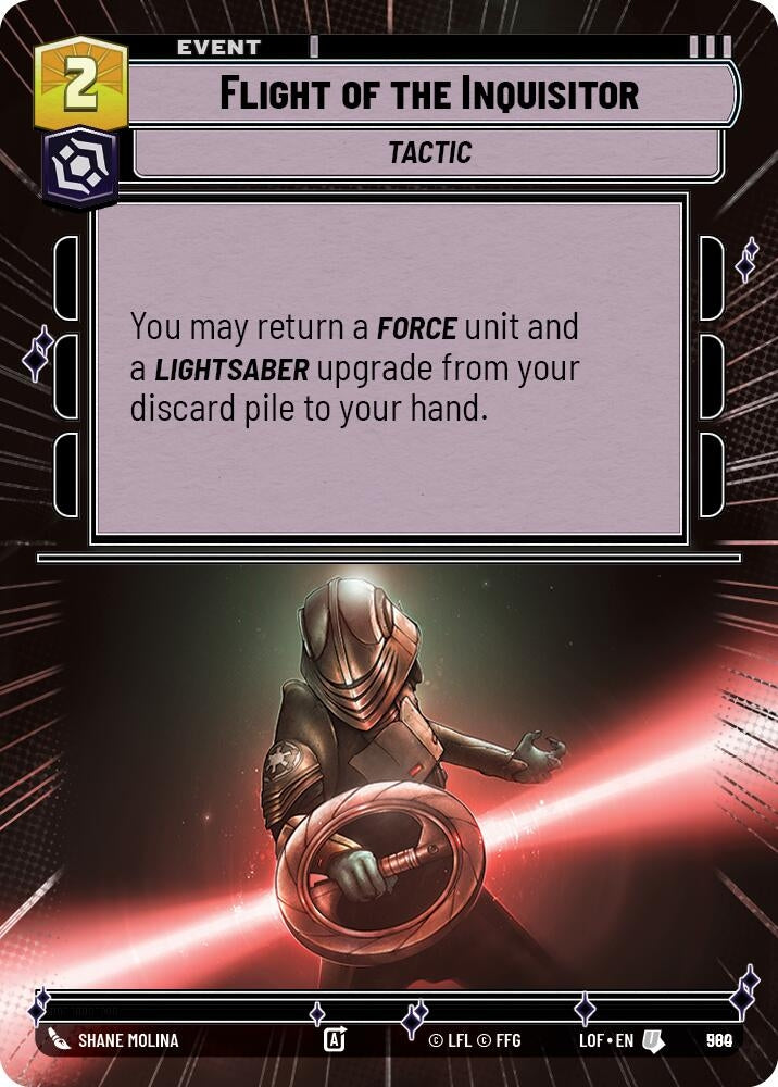 Image for Flight of the Inquisitor (Hyperspace Foil) (980) (Legends of the Force) - Star Wars: Unlimited