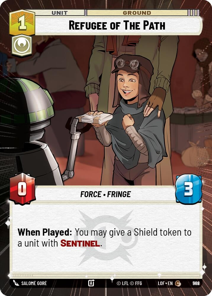 Image for Refugee of The Path (Hyperspace Foil) (982) (Legends of the Force) - Star Wars: Unlimited