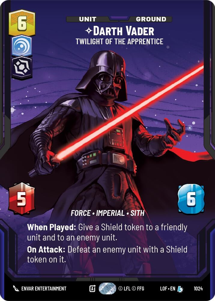 Image for Darth Vader - Twilight of the Apprentice (Prestige) (1024) (Legends of the Force) - Star Wars: Unlimited
