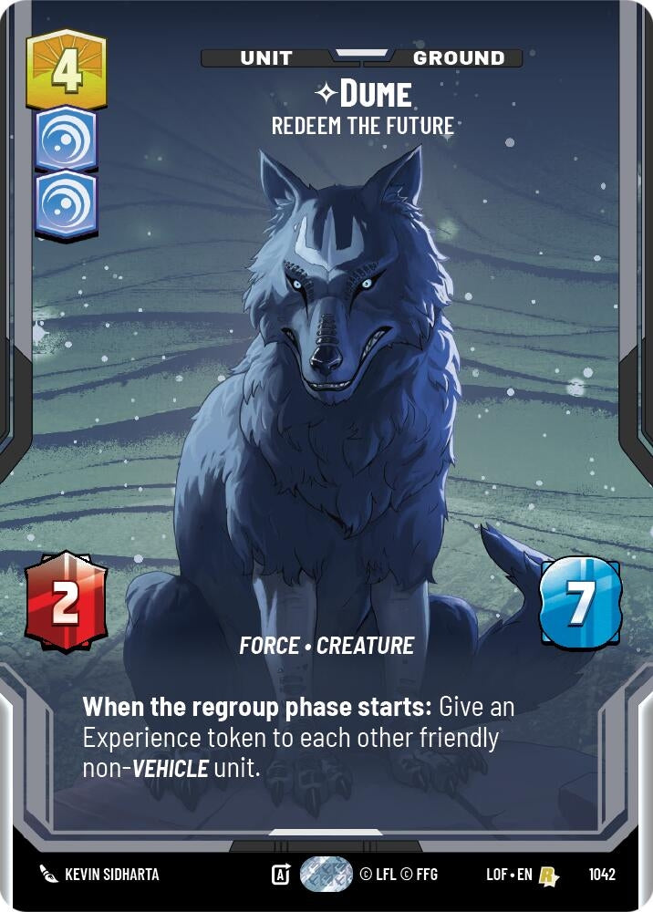 Image for Dume - Redeem the Future (Prestige) (1042) (Legends of the Force) - Star Wars: Unlimited