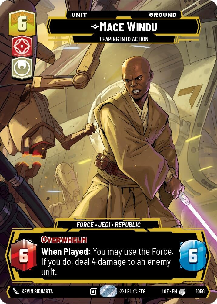 Image for Mace Windu - Leaping into Action (Prestige) (1056) (Legends of the Force) - Star Wars: Unlimited