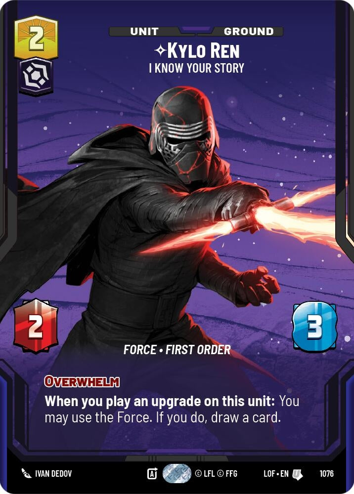 Image for Kylo Ren - I Know Your Story (Prestige Foil) (1076) (Legends of the Force) - Star Wars: Unlimited