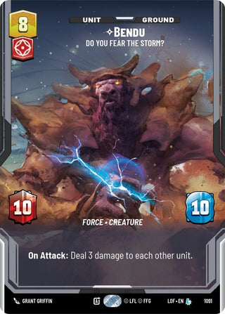 Image for Bendu - Do You Fear the Storm? (Prestige Foil) (1091) (Legends of the Force) - Star Wars: Unlimited