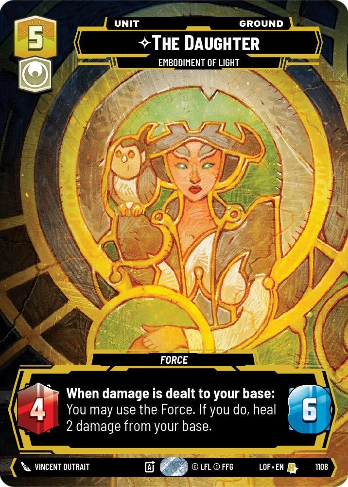 Image for The Daughter - Embodiment of Light (Prestige Foil) (1108) (Legends of the Force) - Star Wars: Unlimited