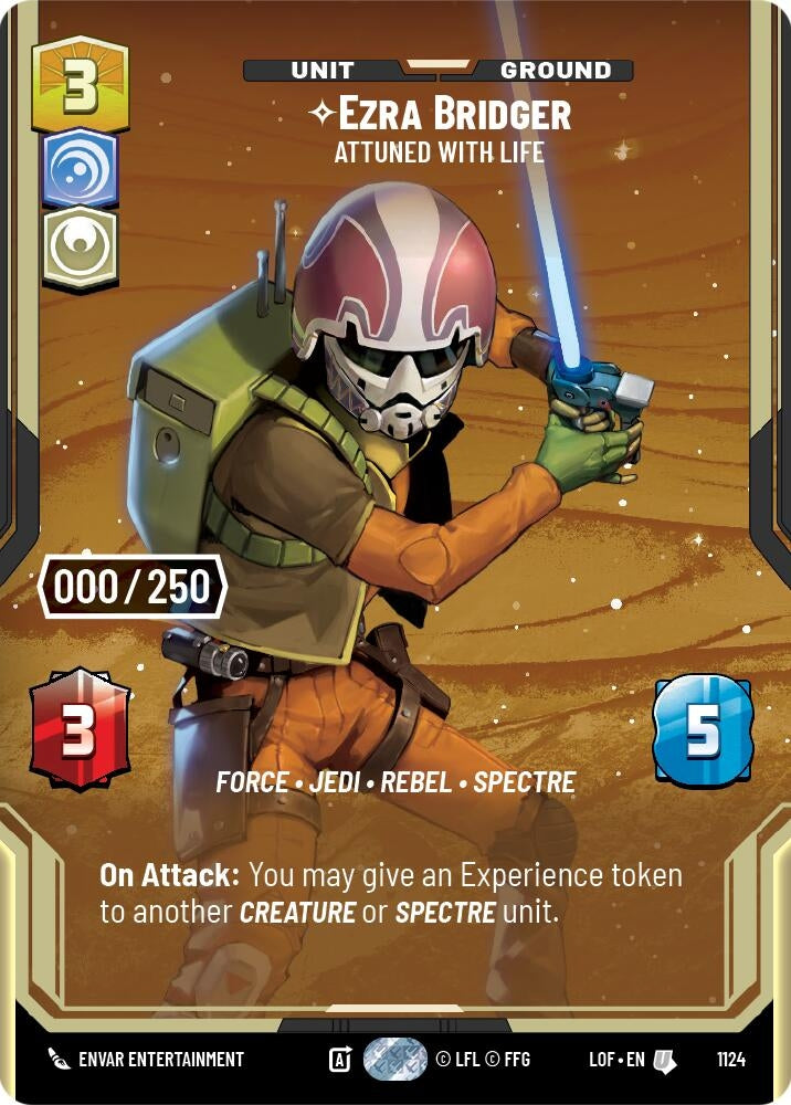 Image for Ezra Bridger - Attuned With Life (Serialized) (1124) (Legends of the Force) - Star Wars: Unlimited