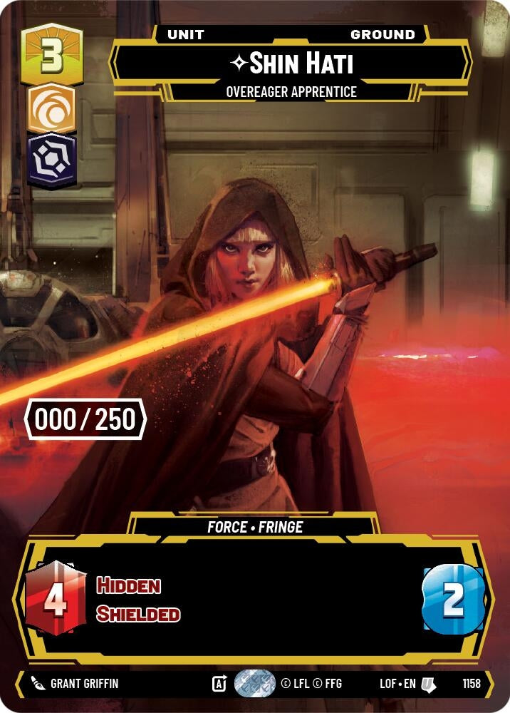 Image for Shin Hati - Overeager Apprentice (Serialized) (1158) (Legends of the Force) - Star Wars: Unlimited