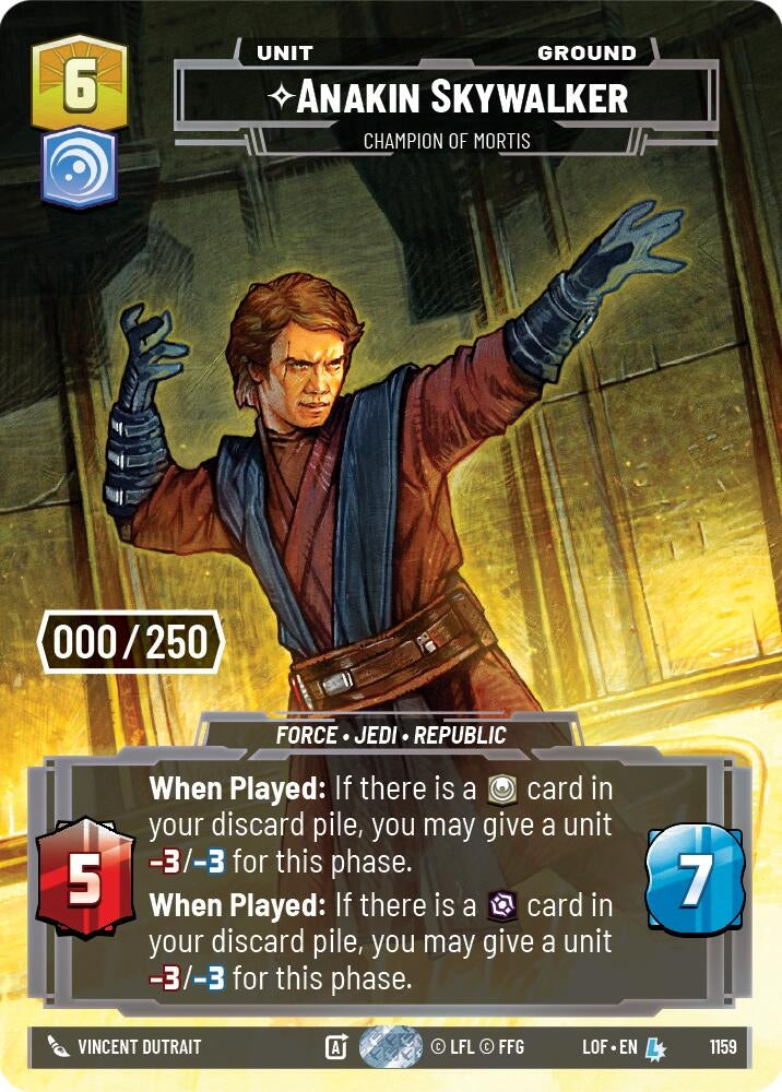 Image for Anakin Skywalker - Champion of Mortis (Serialized) (1159) (Legends of the Force) - Star Wars: Unlimited