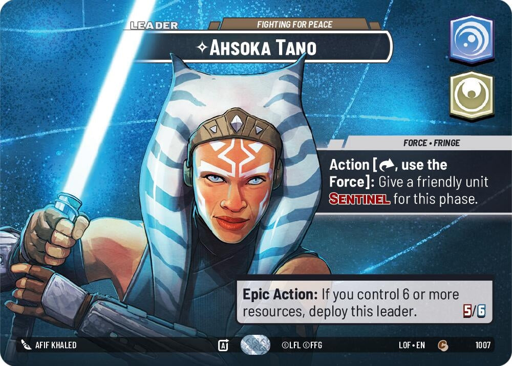 Image for Ahsoka Tano - Fighting For Peace (Showcase) (1007) (Legends of the Force) - Star Wars: Unlimited
