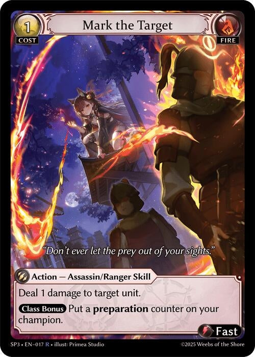 Image for Mark the Target (017) (Supporter Pack 3) - Grand Archive TCG