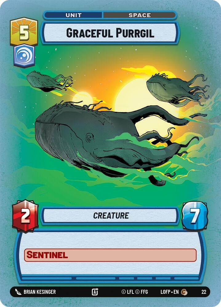 Image for Graceful Purrgil (Foil) (22) (Legends of the Force - Weekly Play Promos) - Star Wars: Unlimited