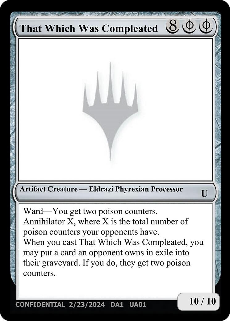 Image for That Which Was Compleated (Un-Known Event Playtest Cards) - Magic: The Gathering